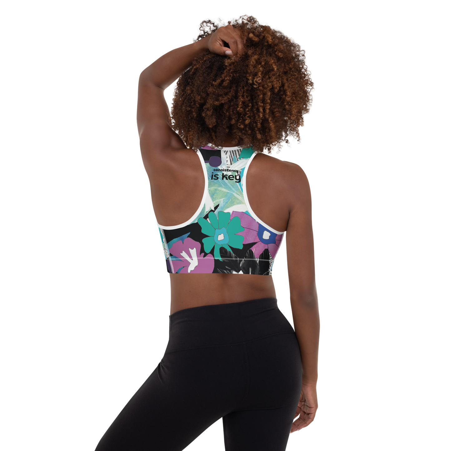 Empower Your Workout with The Lion3ss Dynasty Floral Inspirational Sports Bra