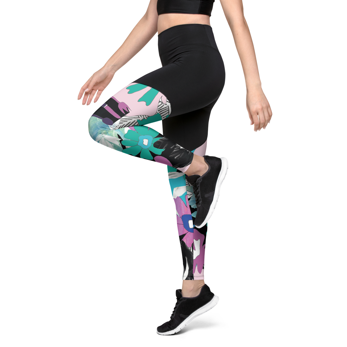 Unleash Your Power with The Lion3ss Dynasty Floral High-Waisted Compression Sports Leggings