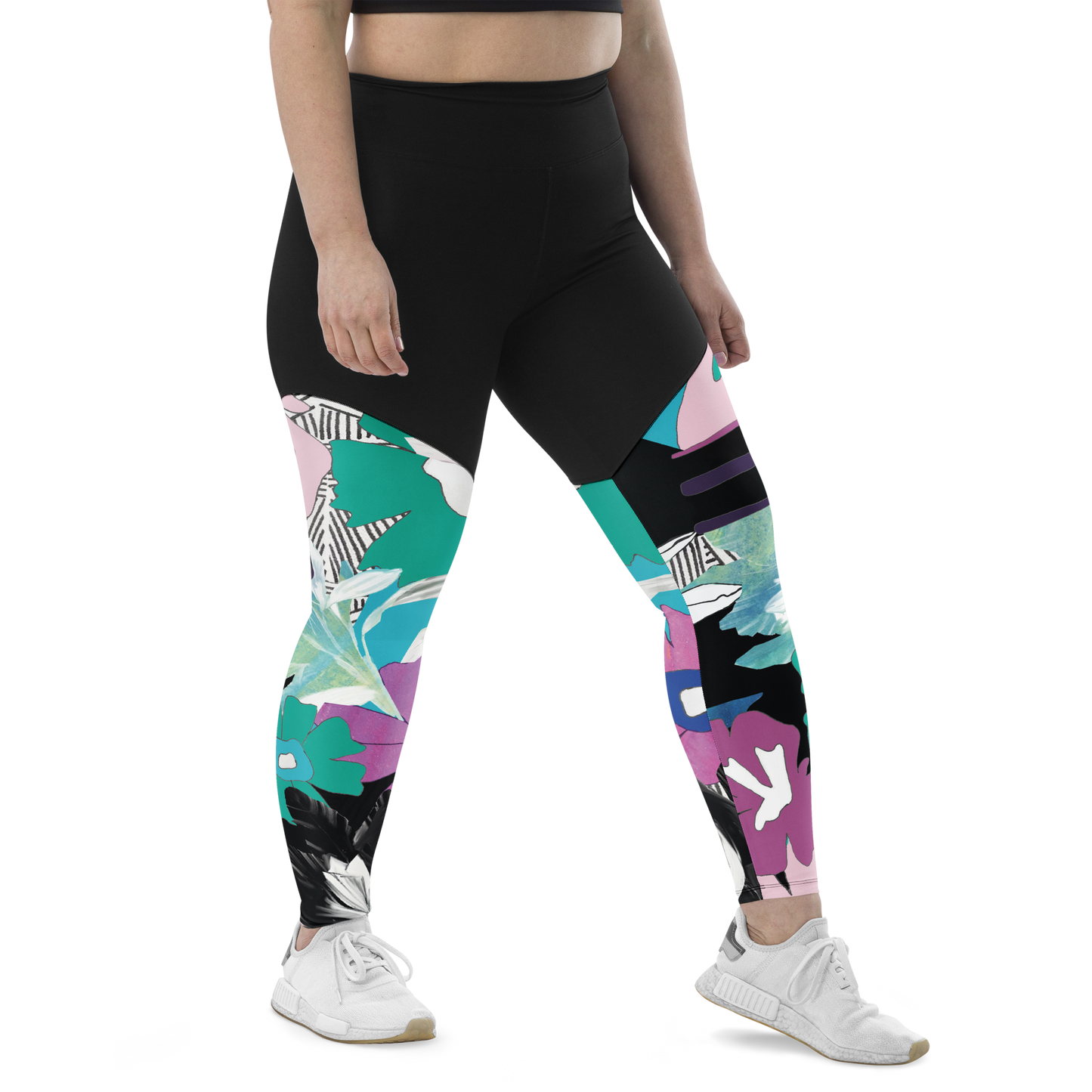 Unleash Your Power with The Lion3ss Dynasty Floral High-Waisted Compression Sports Leggings